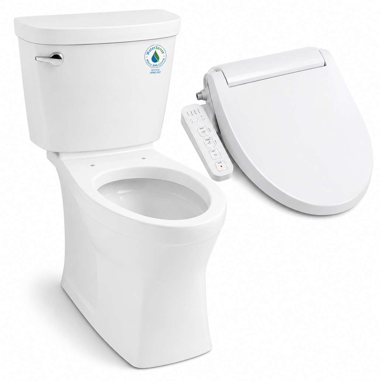 Kohler/American Standard Toilet + Bidet Seat Combo Package